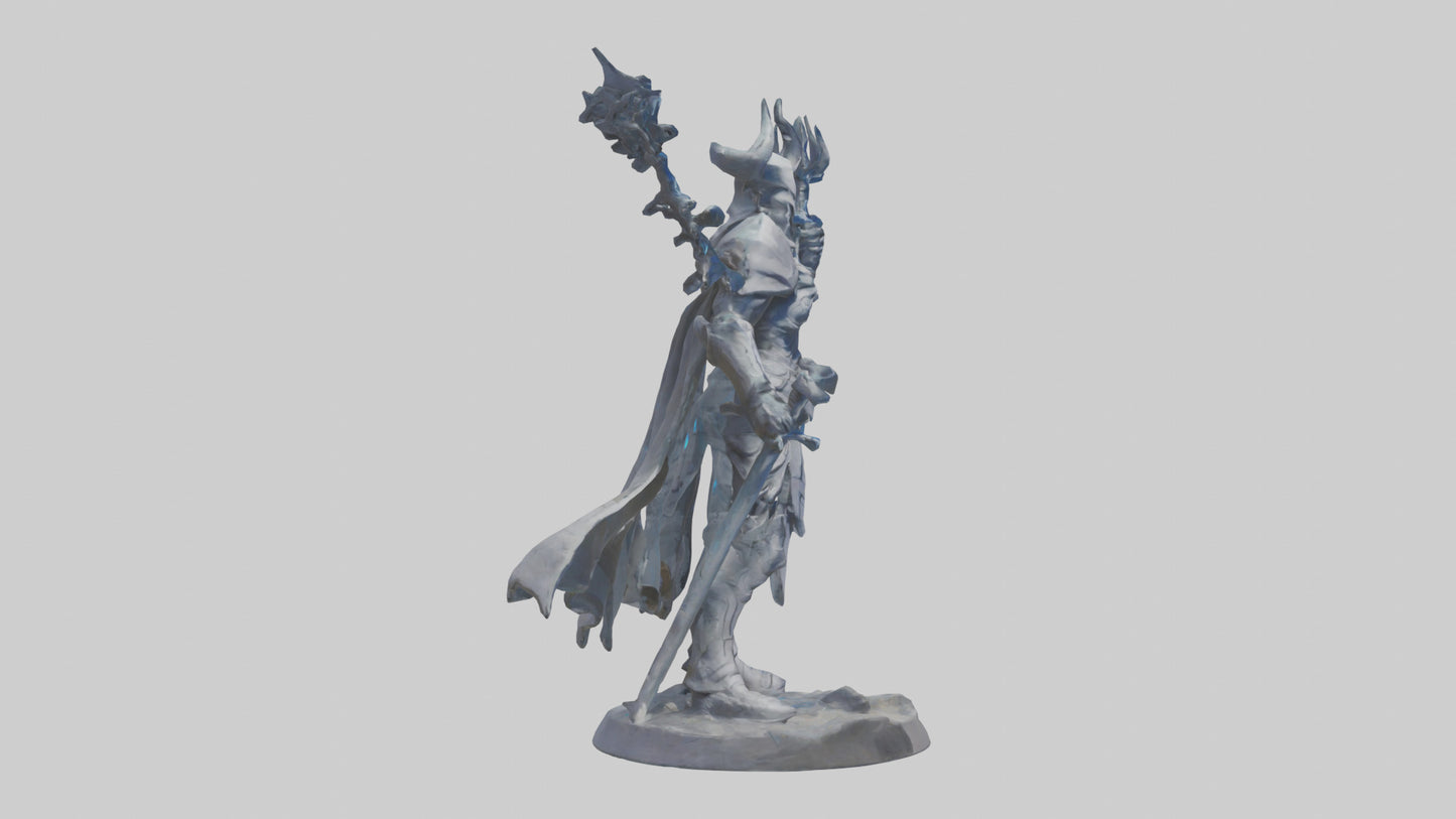 Interdimensional Warrior statue model VR / AR / low-poly
