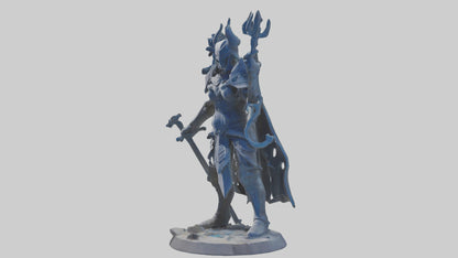 Interdimensional Warrior statue model VR / AR / low-poly