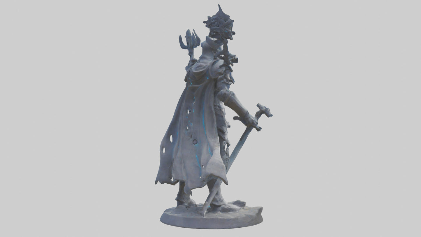 Interdimensional Warrior statue model VR / AR / low-poly