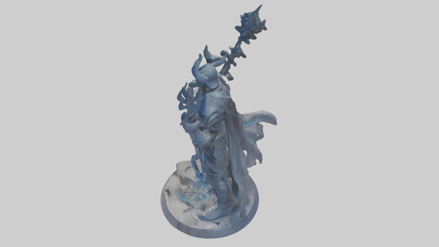 Interdimensional Warrior statue model VR / AR / low-poly