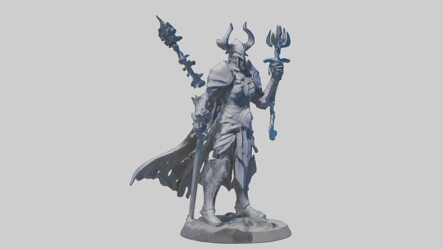 Interdimensional Warrior statue model VR / AR / low-poly