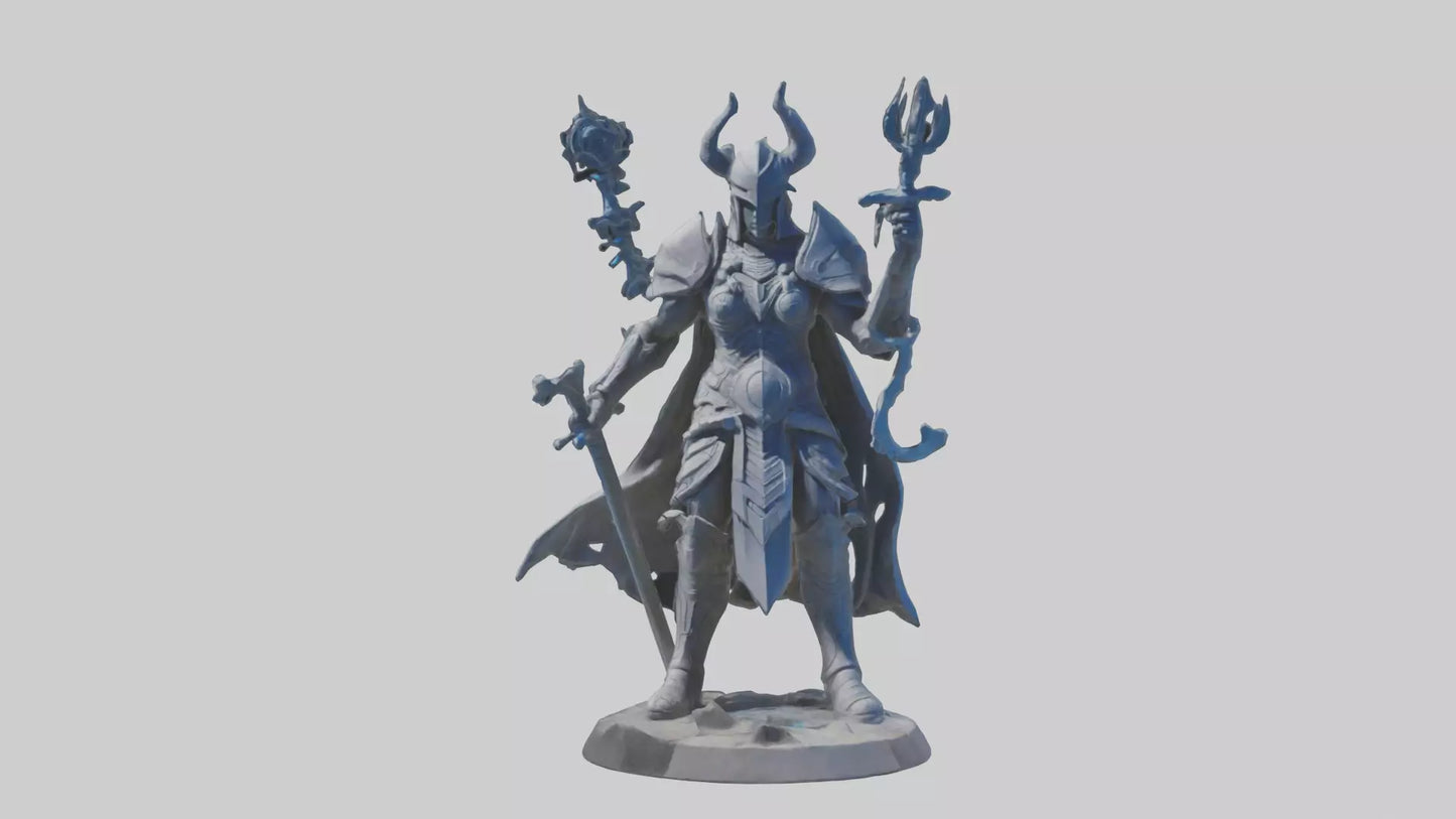 Interdimensional Warrior statue model VR / AR / low-poly