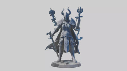Interdimensional Warrior statue model VR / AR / low-poly