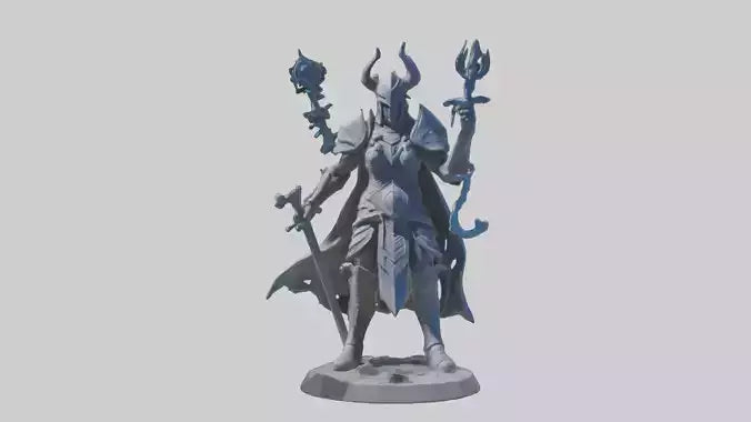 Interdimensional Warrior statue model VR / AR / low-poly