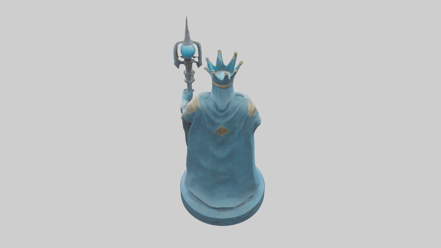 Intergalactic King statue model VR / AR / low-poly