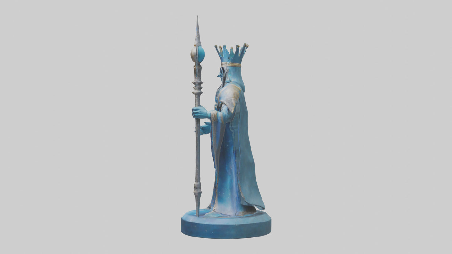 Intergalactic King statue model VR / AR / low-poly