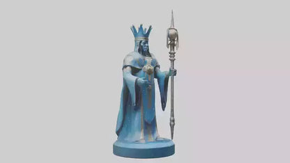 Intergalactic King statue model VR / AR / low-poly