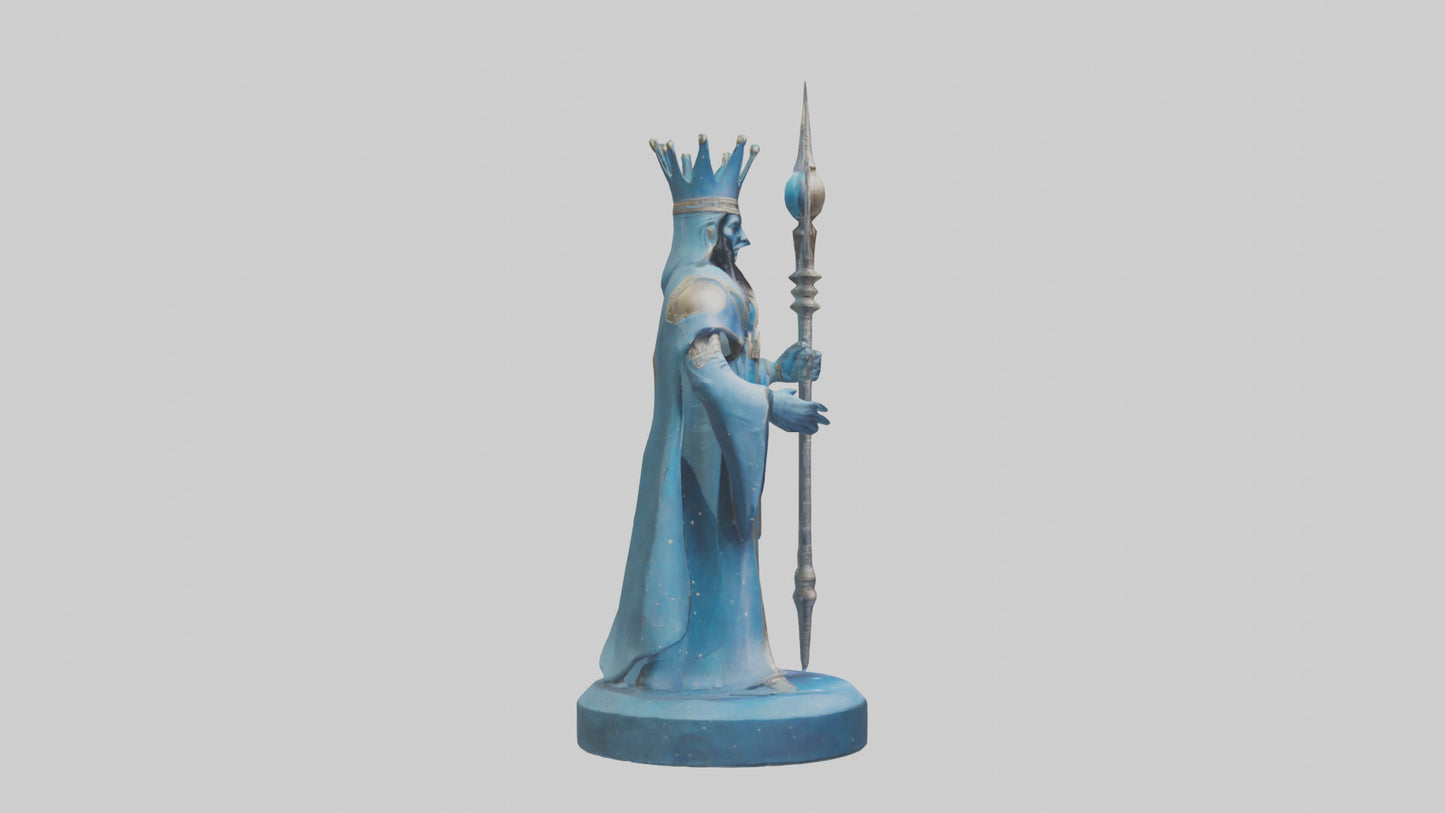 Intergalactic King statue model VR / AR / low-poly
