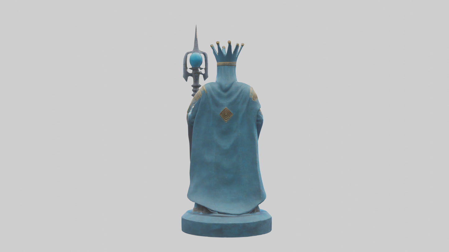 Intergalactic King statue model VR / AR / low-poly