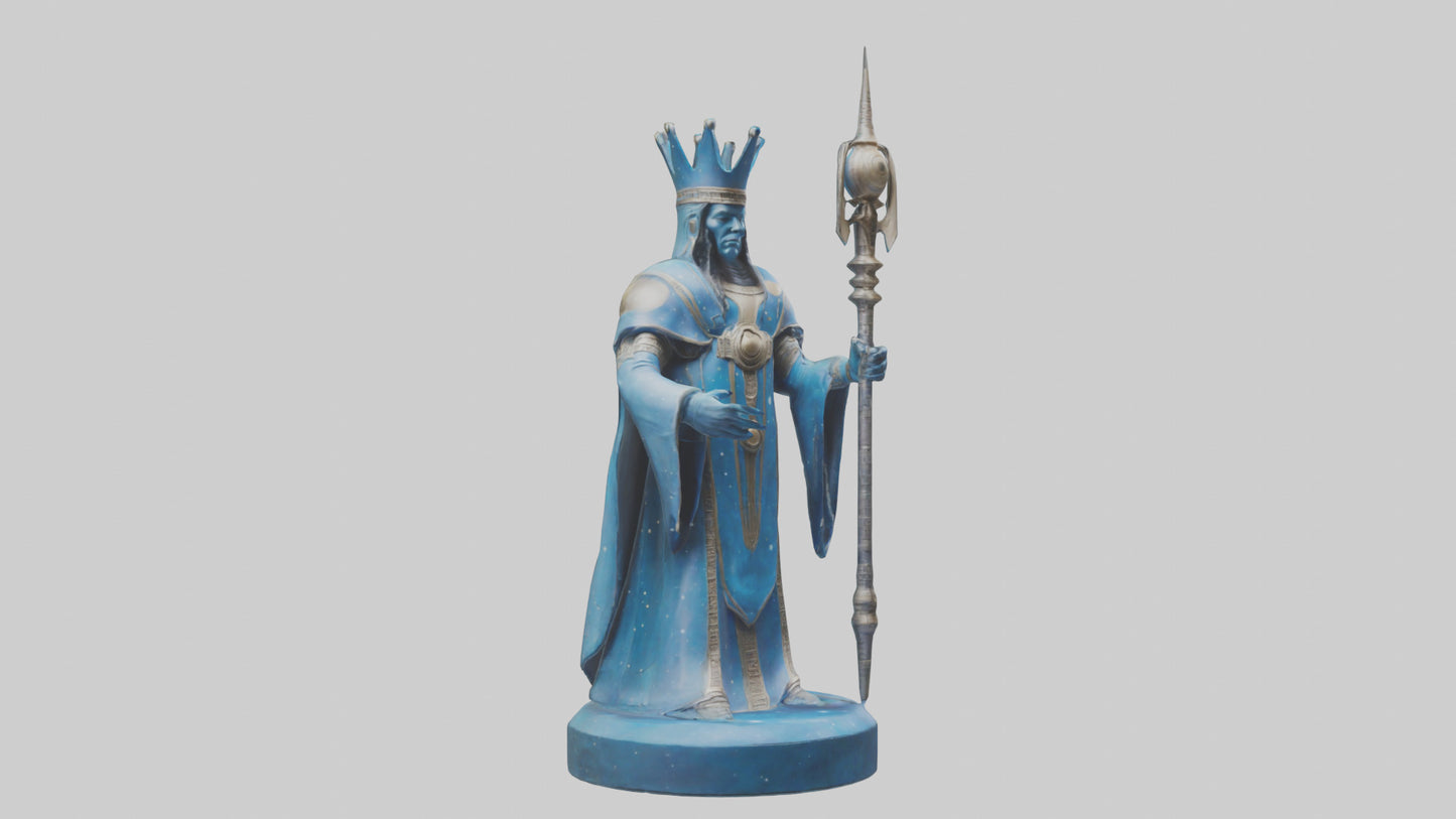 Intergalactic King statue model VR / AR / low-poly