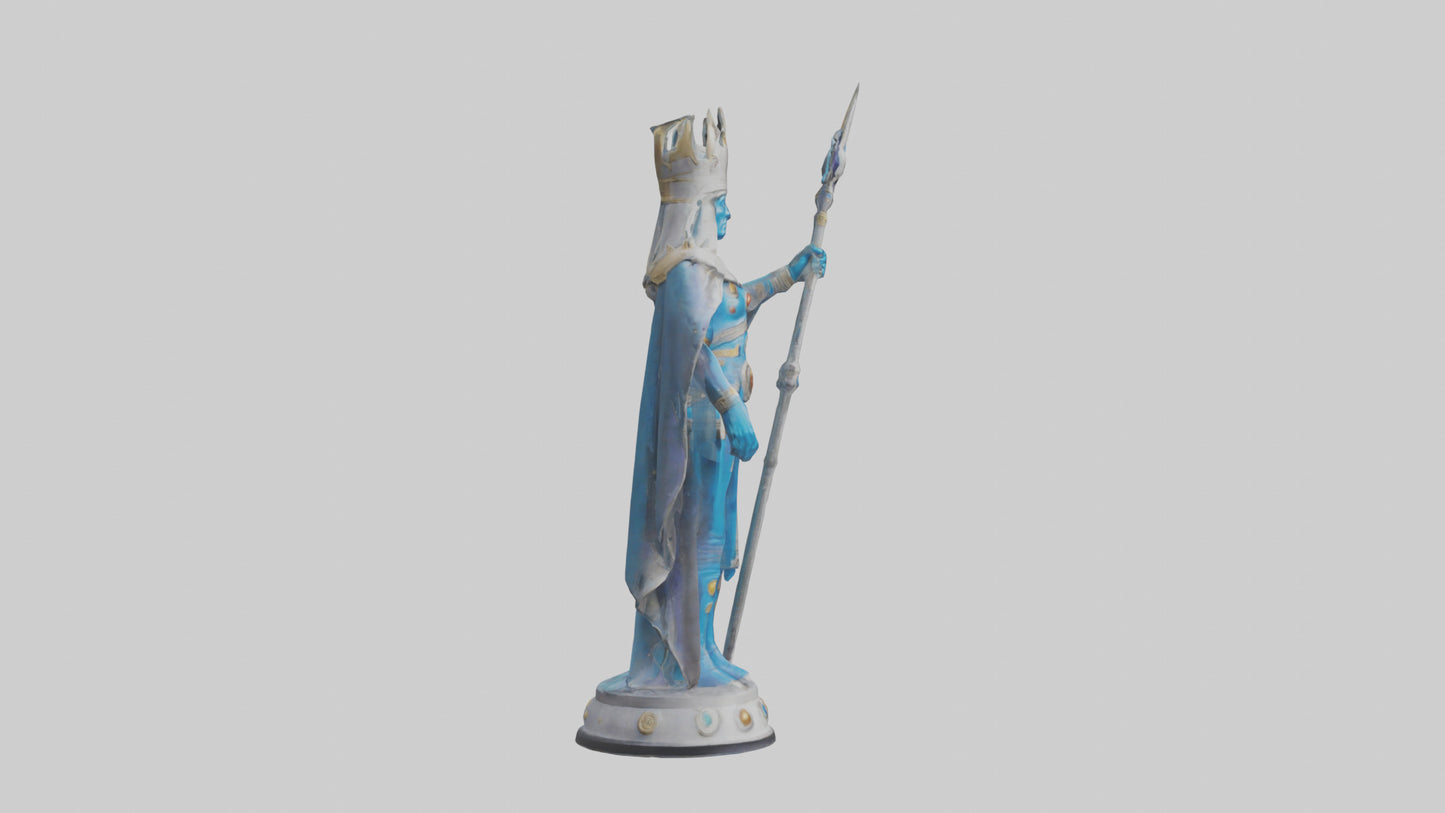 Intergalactic Ruler statue model VR / AR / low-poly