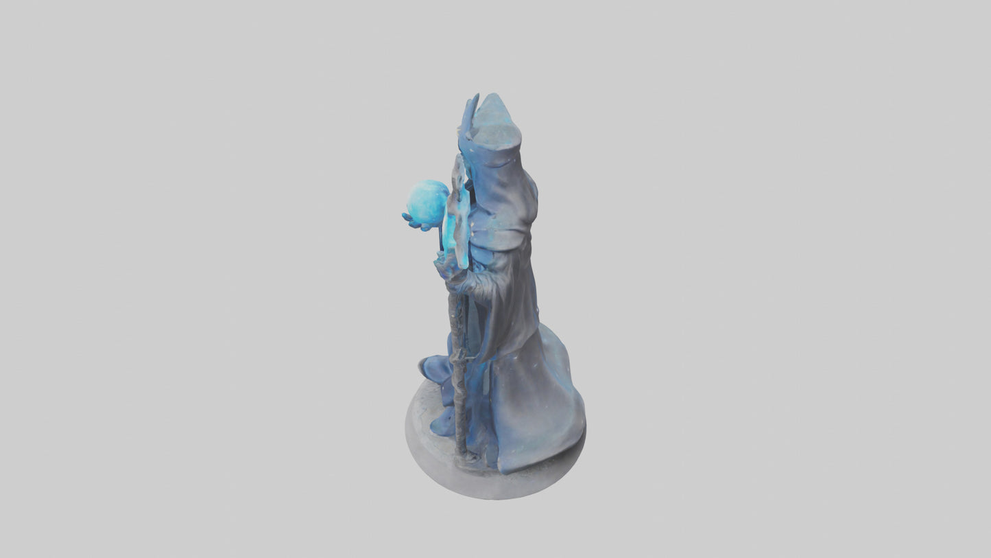 Intergalactic Sorcerer statue model VR / AR / low-poly