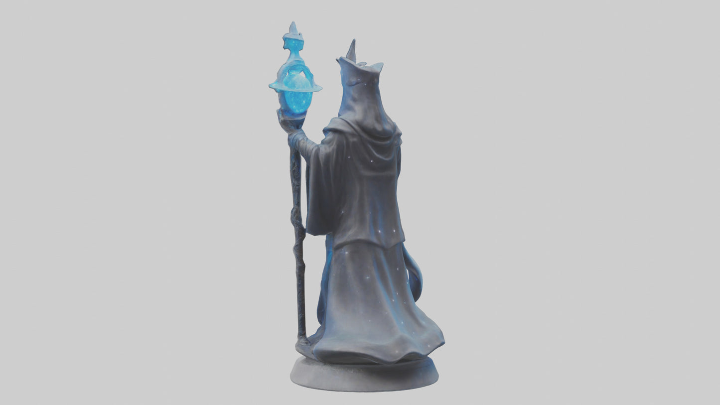 Intergalactic Sorcerer statue model VR / AR / low-poly