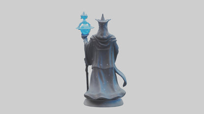 Intergalactic Sorcerer statue model VR / AR / low-poly