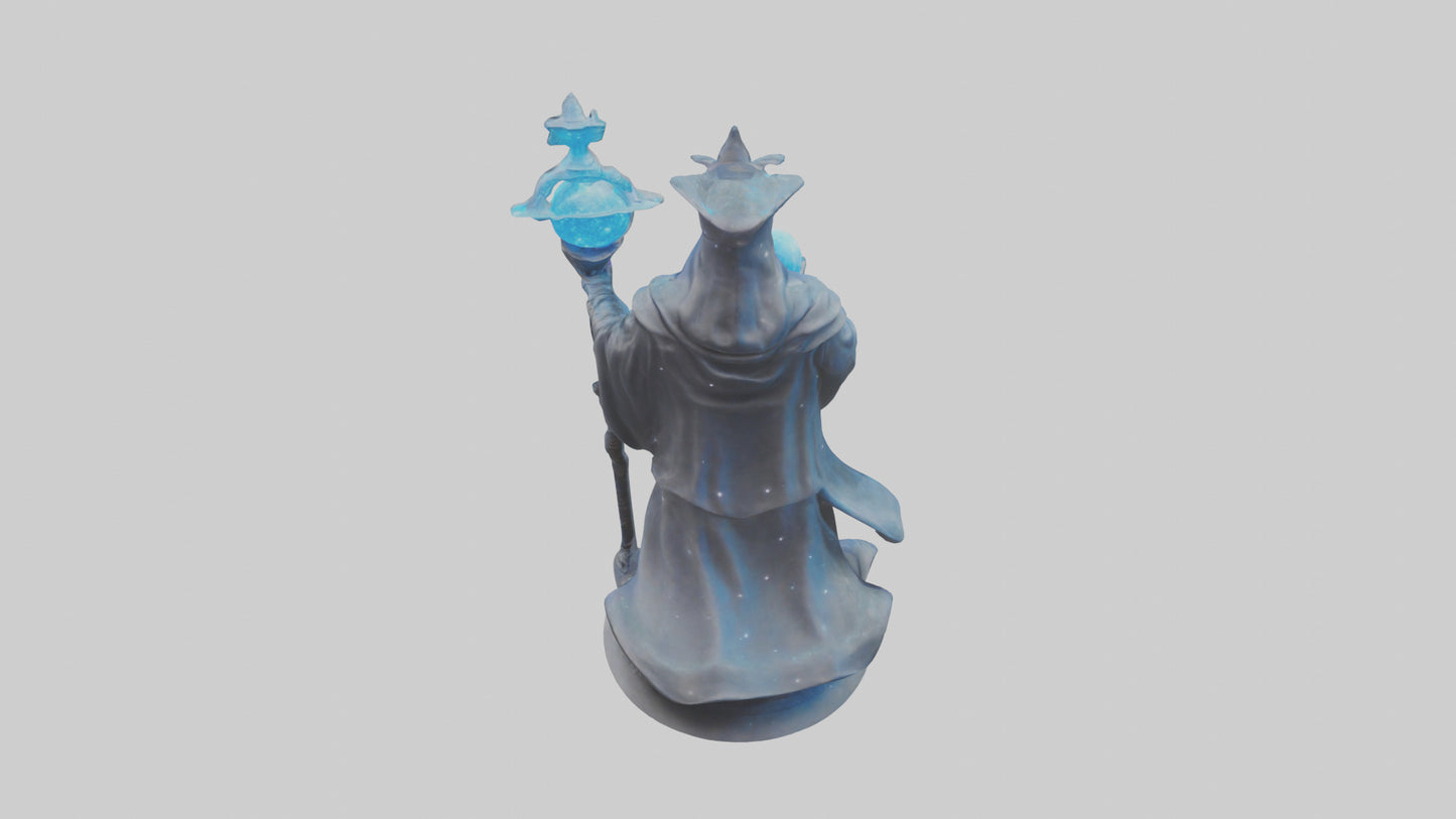 Intergalactic Sorcerer statue model VR / AR / low-poly