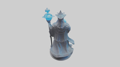 Intergalactic Sorcerer statue model VR / AR / low-poly