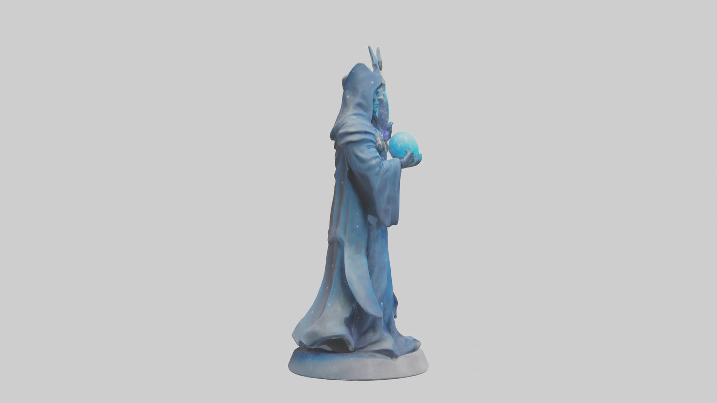 Intergalactic Sorcerer statue model VR / AR / low-poly