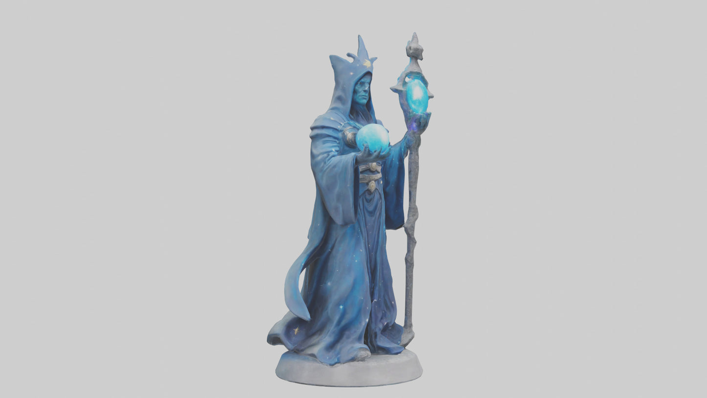 Intergalactic Sorcerer statue model VR / AR / low-poly