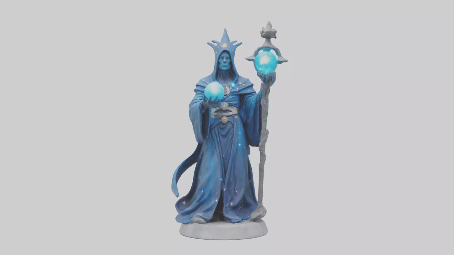 Intergalactic Sorcerer statue model VR / AR / low-poly