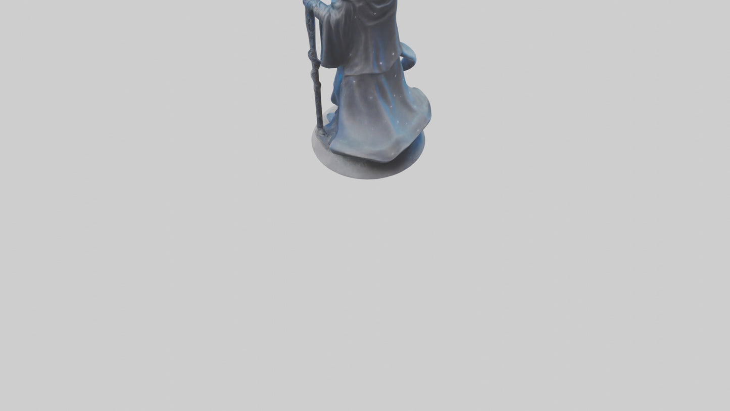 Intergalactic Sorcerer statue model VR / AR / low-poly