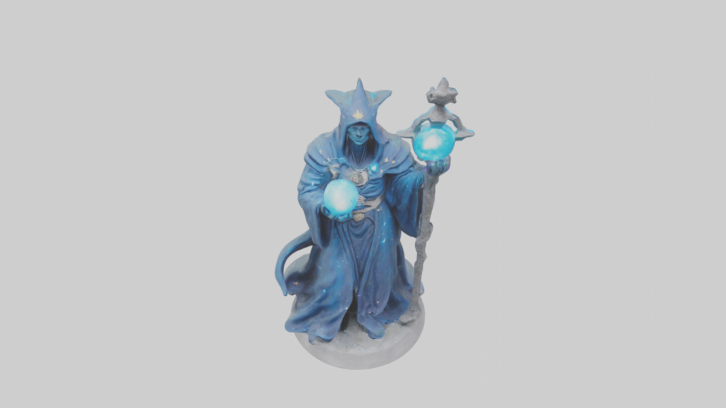 Intergalactic Sorcerer statue model VR / AR / low-poly