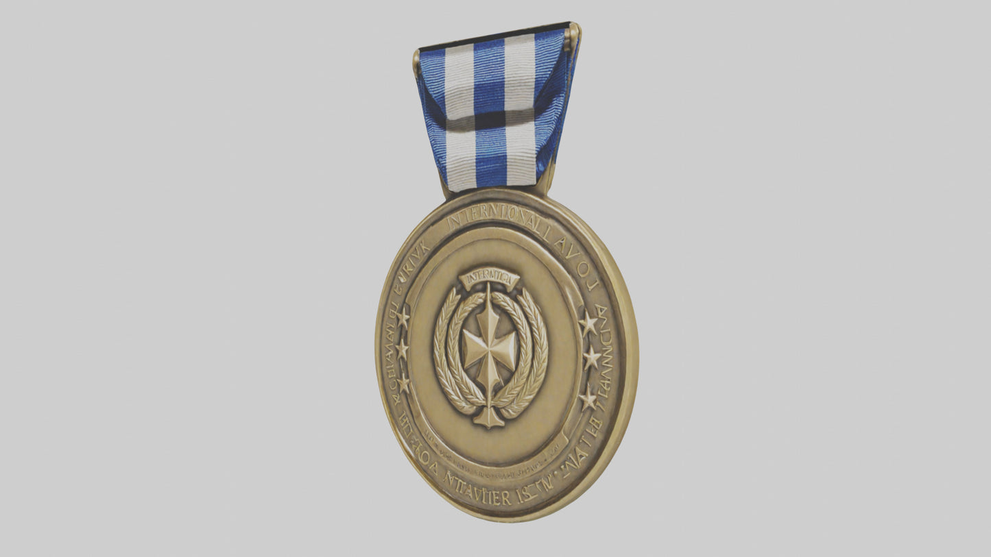 International Service Medal model VR / AR / low-poly