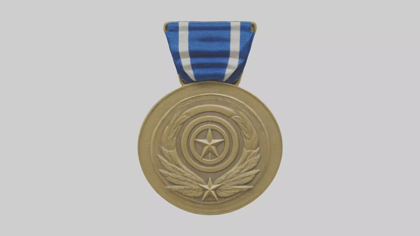 International Service Medal model VR / AR / low-poly