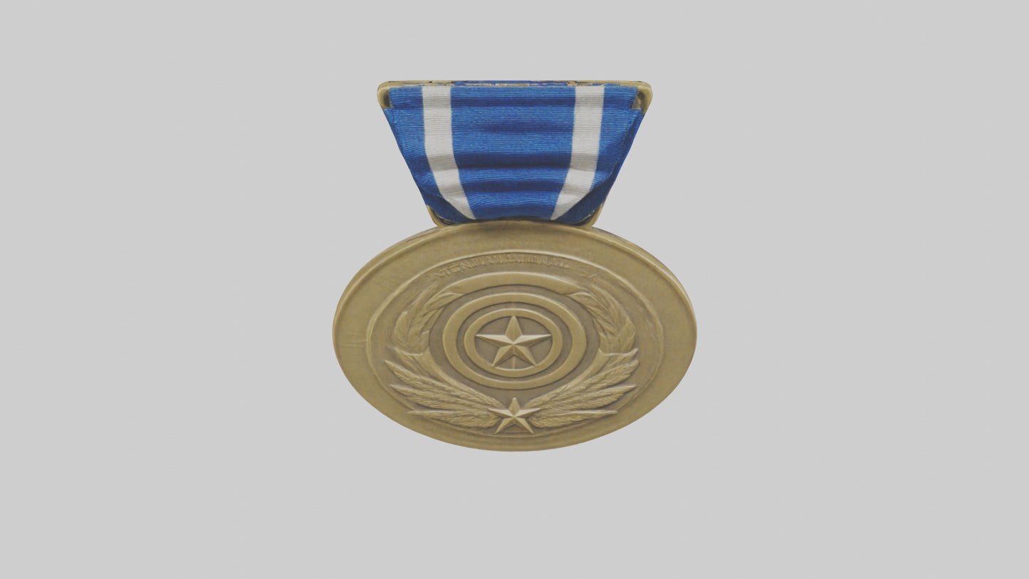 International Service Medal model VR / AR / low-poly