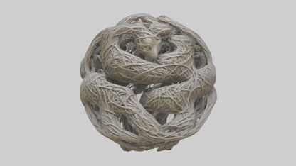 Interwoven Branches statue model VR / AR / low-poly
