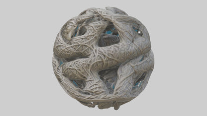 Interwoven Branches statue model VR / AR / low-poly