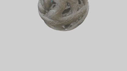 Interwoven Branches statue model VR / AR / low-poly