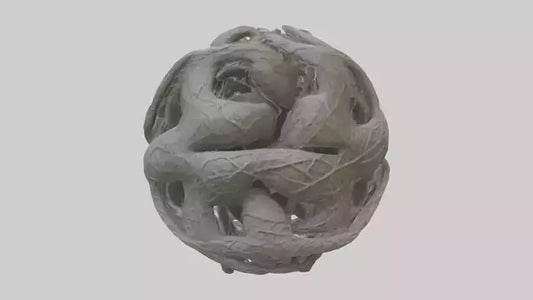 Interwoven Branches statue model VR / AR / low-poly