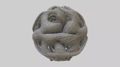 Interwoven Branches statue model VR / AR / low-poly