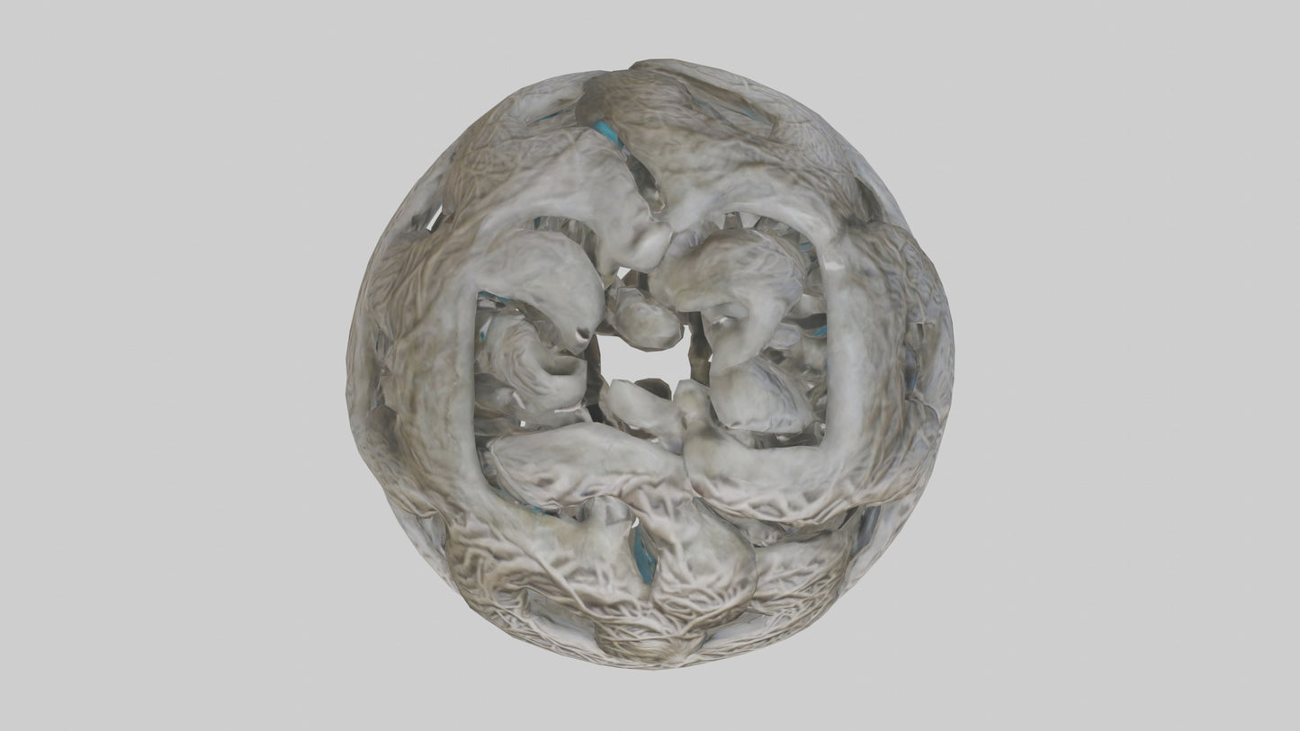 Interwoven Branches statue model VR / AR / low-poly