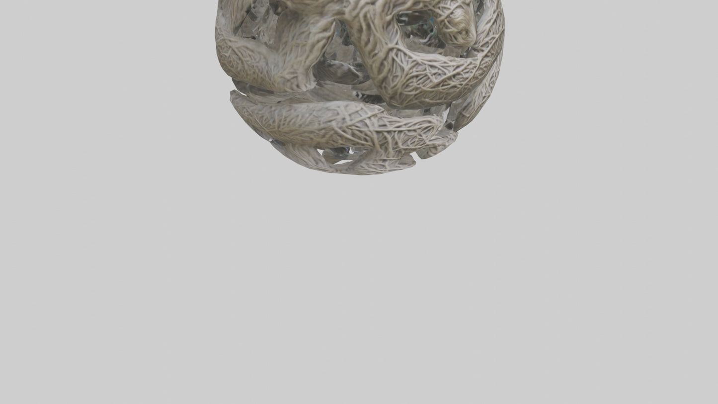 Interwoven Branches statue model VR / AR / low-poly