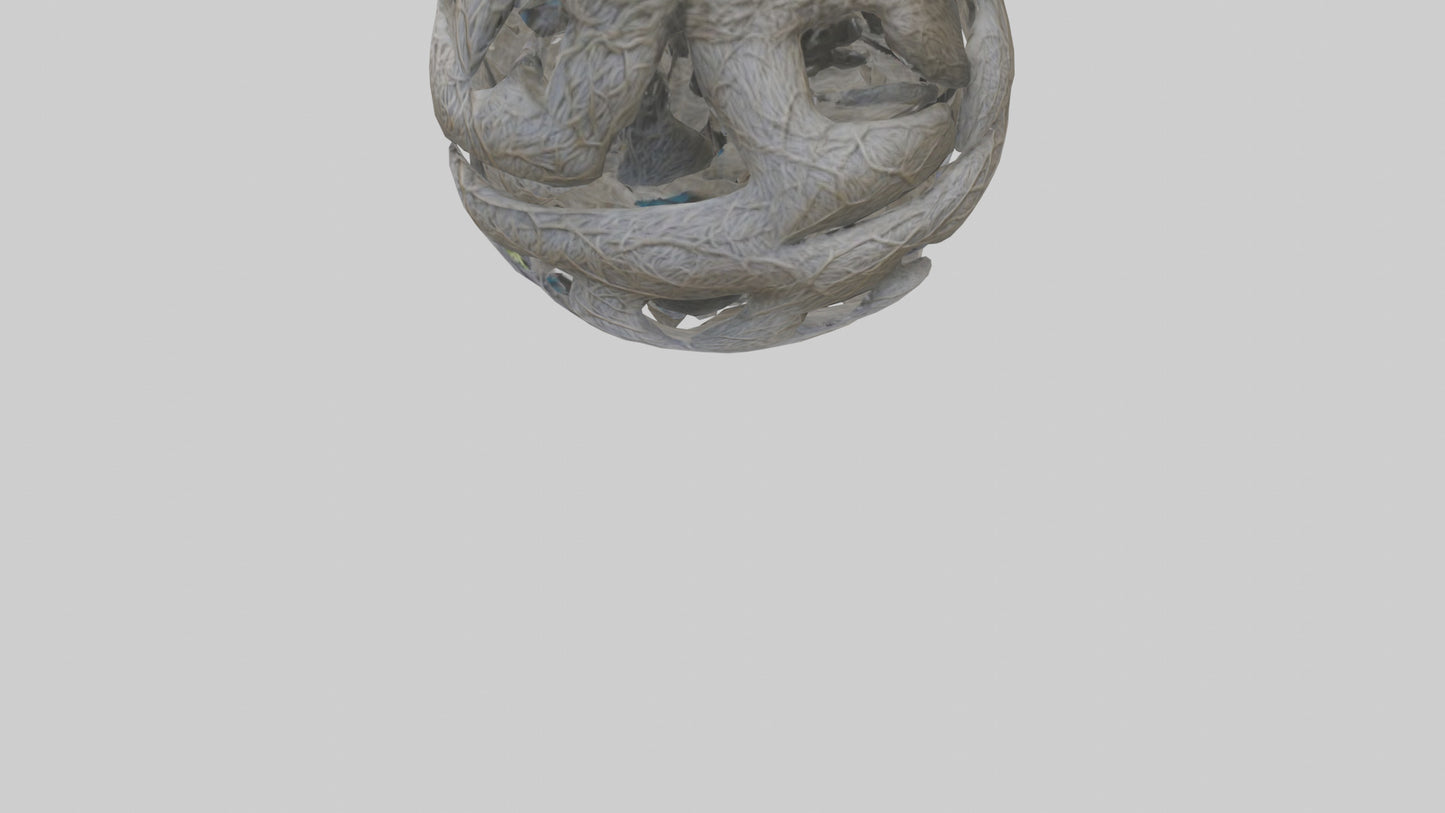 Interwoven Branches statue model VR / AR / low-poly