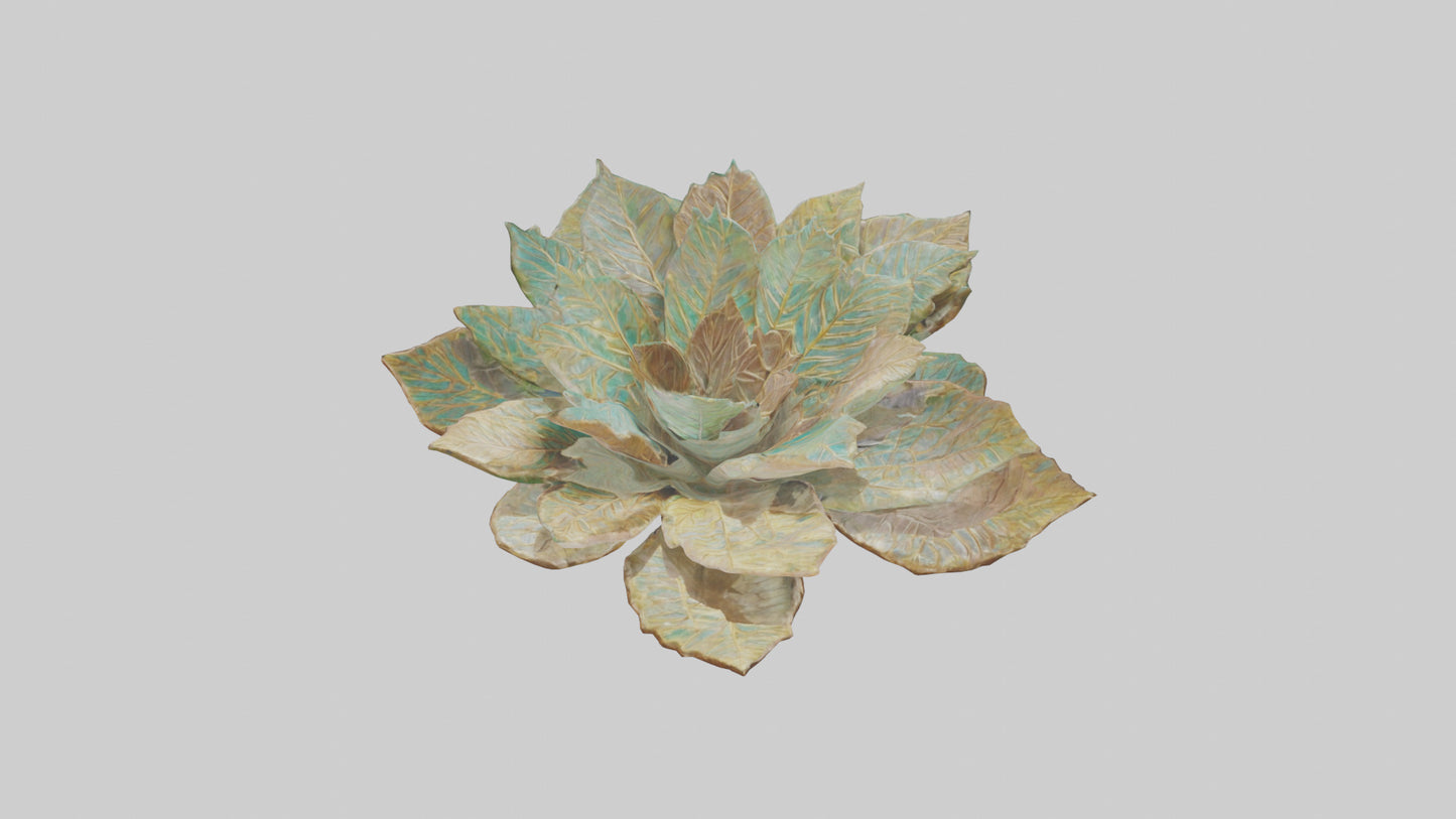 Intricate Leaf Design Sculpture model VR / AR / low-poly