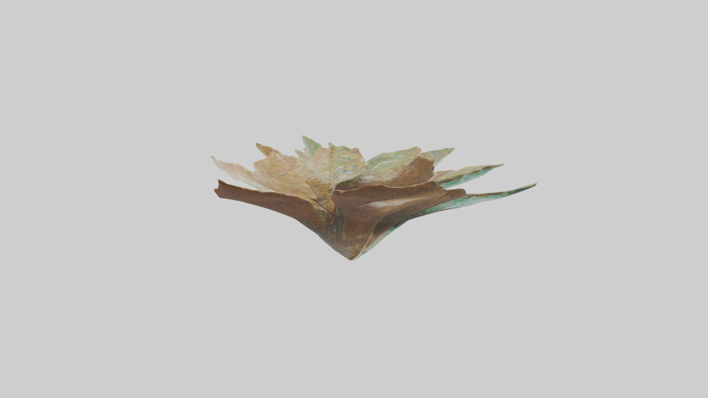 Intricate Leaf Design Sculpture model VR / AR / low-poly