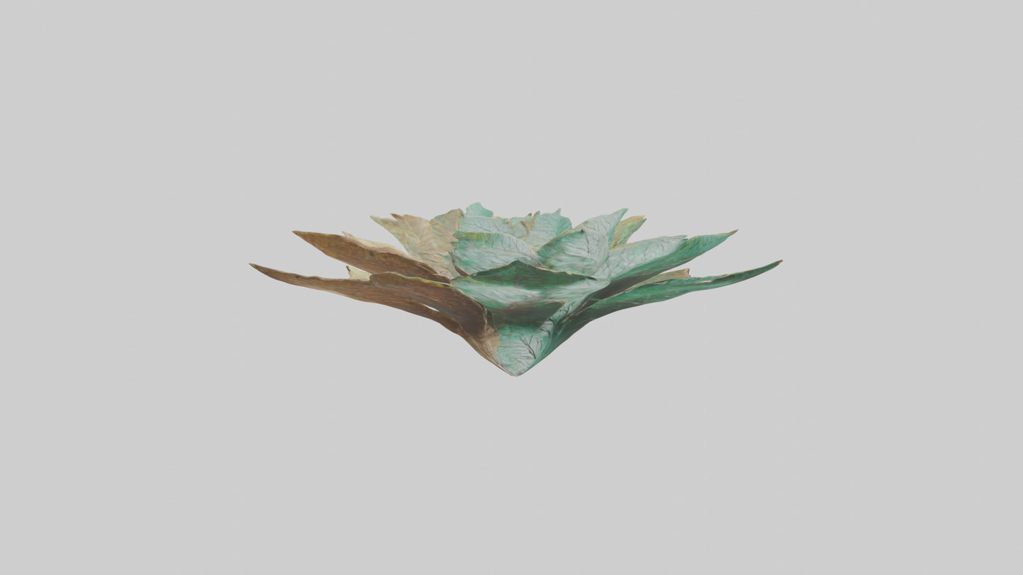 Intricate Leaf Design Sculpture model VR / AR / low-poly