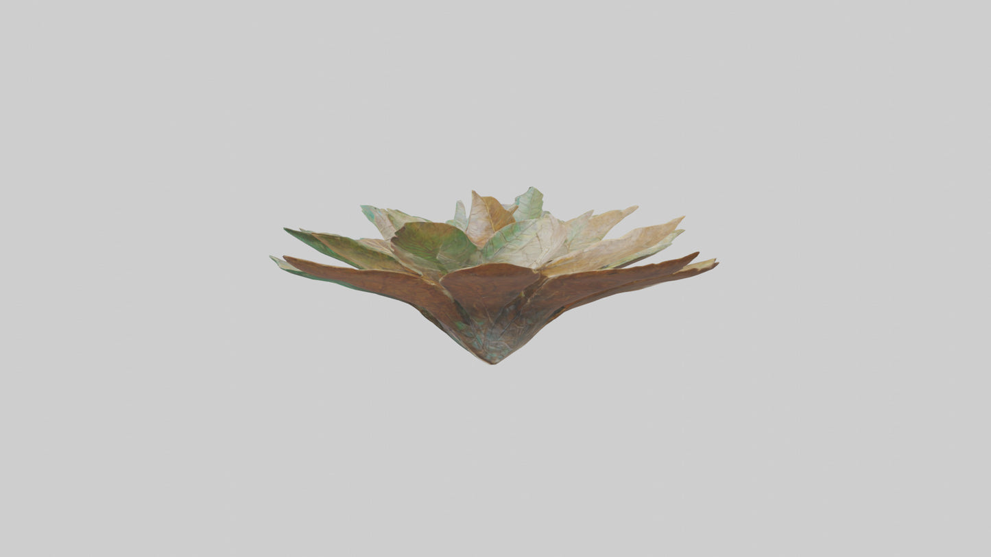 Intricate Leaf Design Sculpture model VR / AR / low-poly