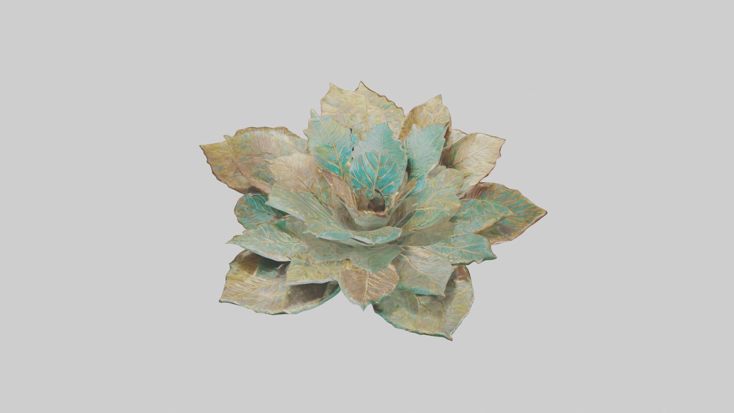Intricate Leaf Design Sculpture model VR / AR / low-poly