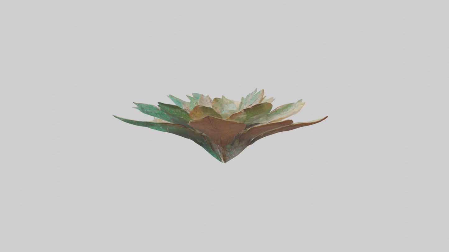 Intricate Leaf Design Sculpture model VR / AR / low-poly