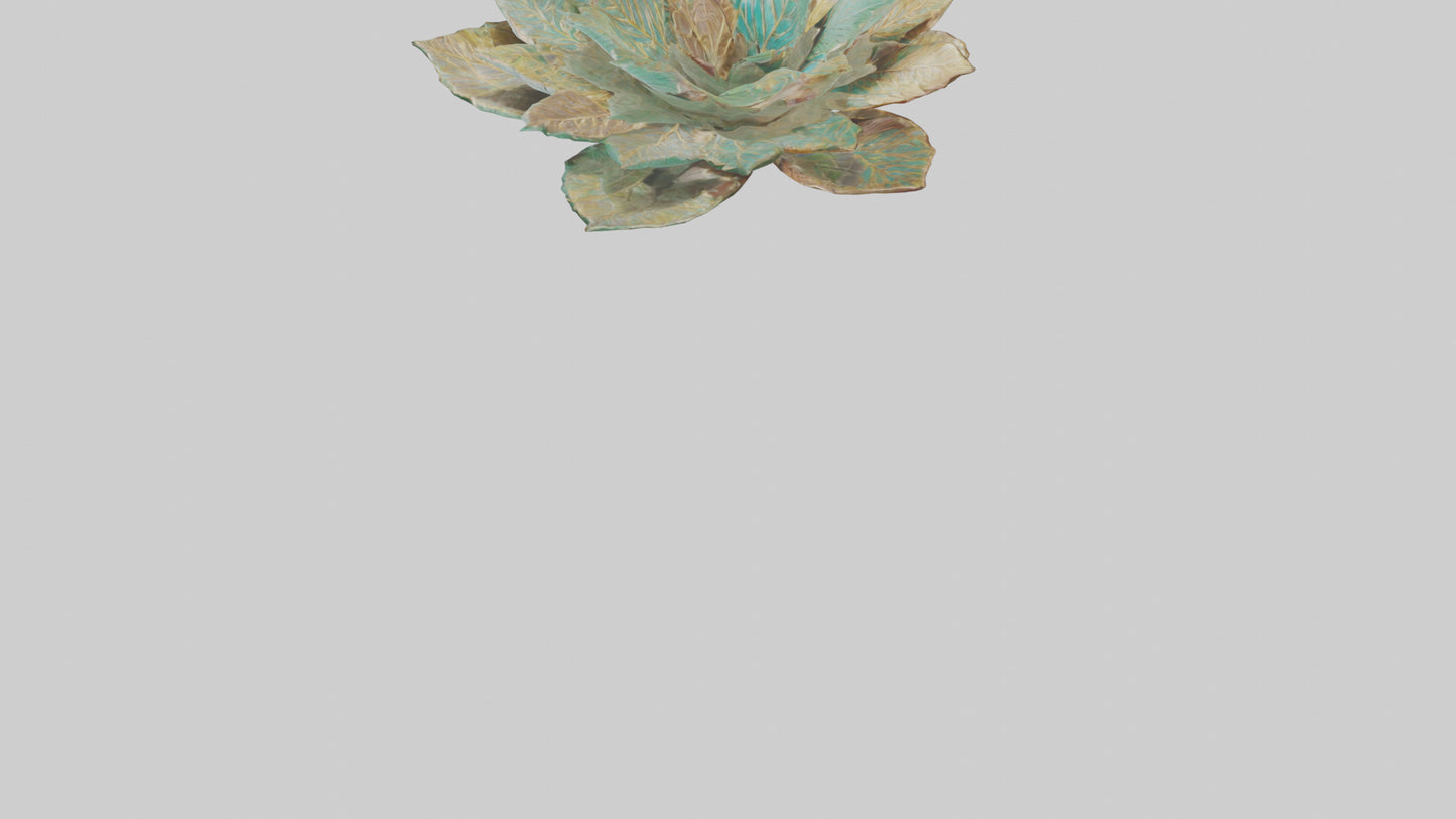 Intricate Leaf Design Sculpture model VR / AR / low-poly