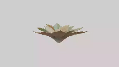 Intricate Leaf Design Sculpture model VR / AR / low-poly