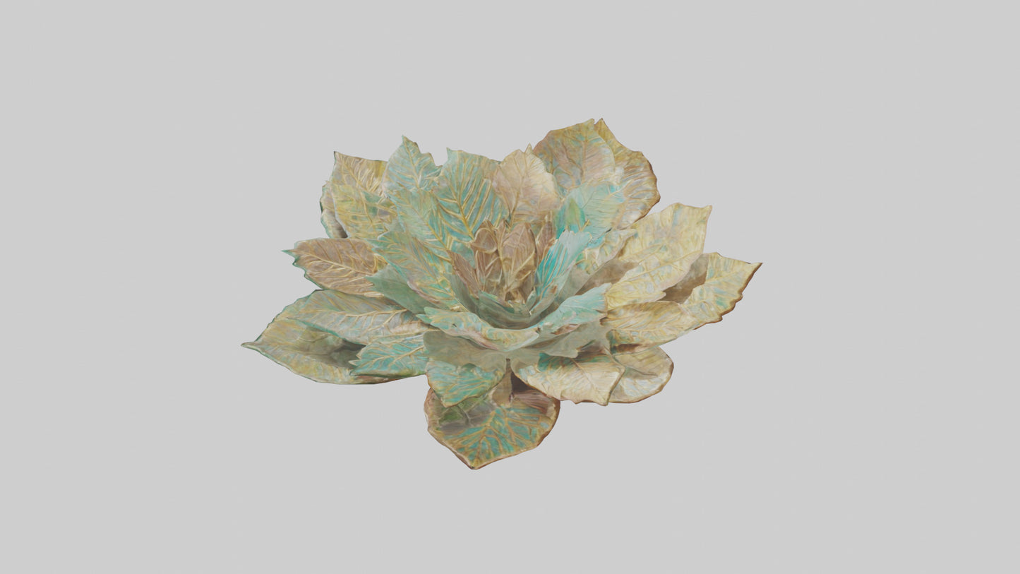 Intricate Leaf Design Sculpture model VR / AR / low-poly