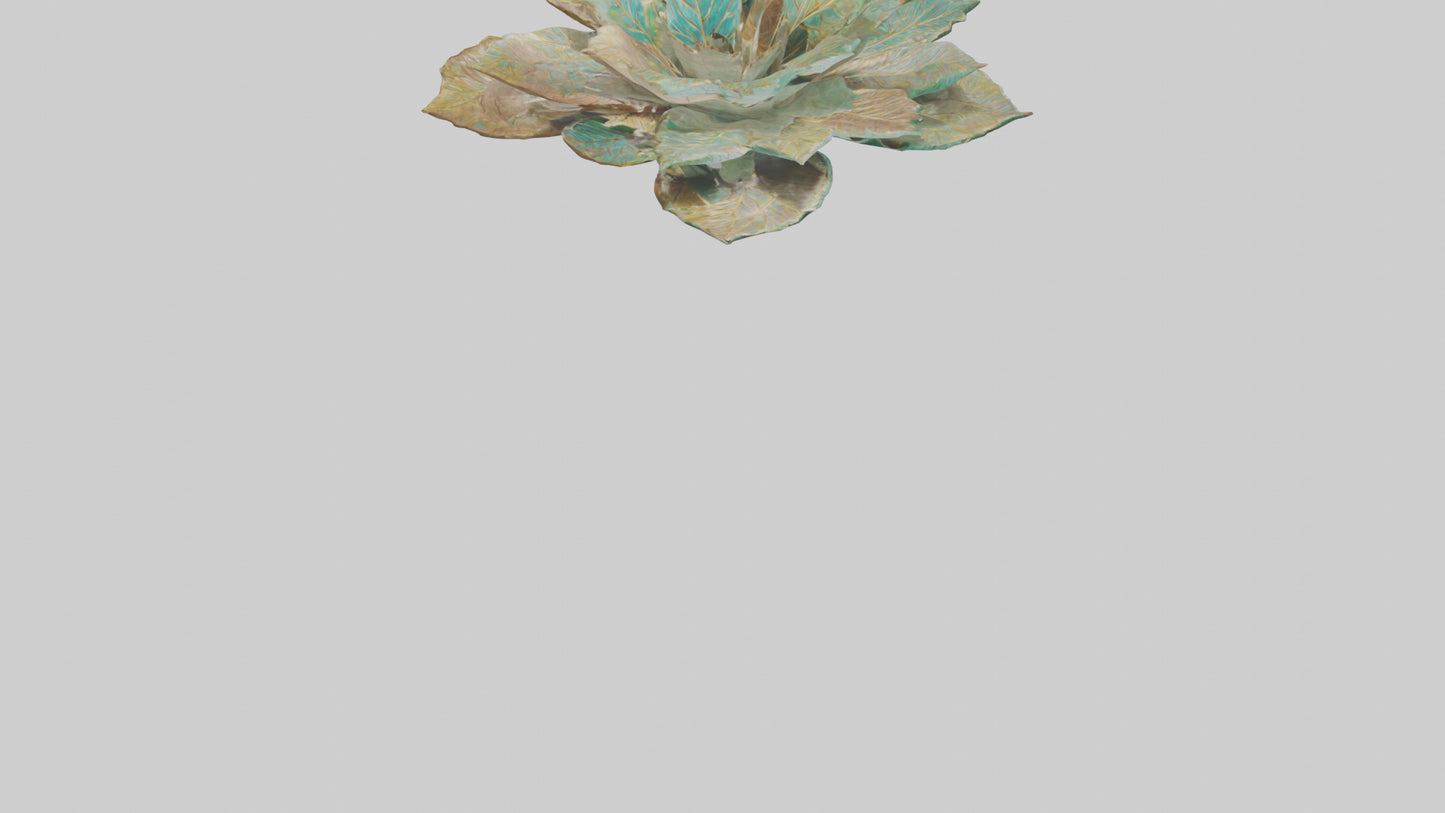 Intricate Leaf Design Sculpture model VR / AR / low-poly