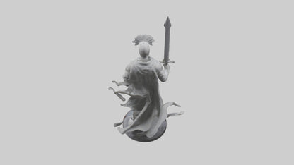 Invisible Warrior statue model VR / AR / low-poly