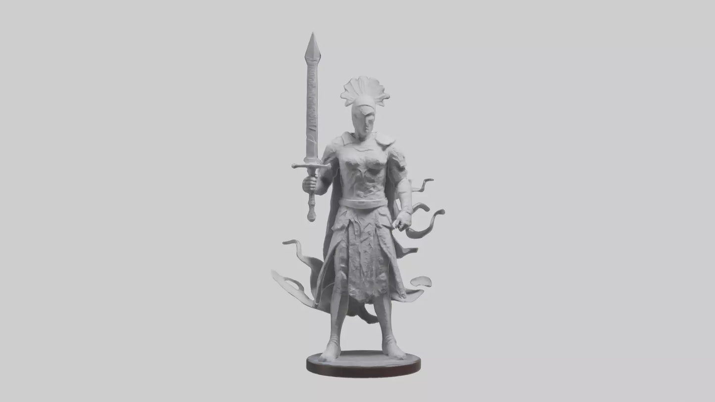 Invisible Warrior statue model VR / AR / low-poly