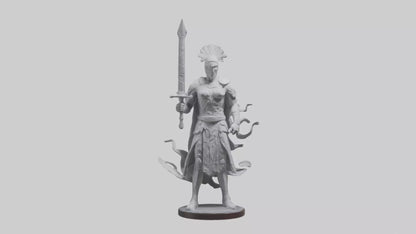 Invisible Warrior statue model VR / AR / low-poly