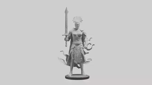 Invisible Warrior statue model VR / AR / low-poly
